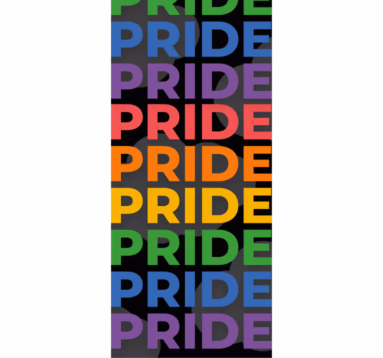 Bold Pride Letters custom roller blind - TenStickers