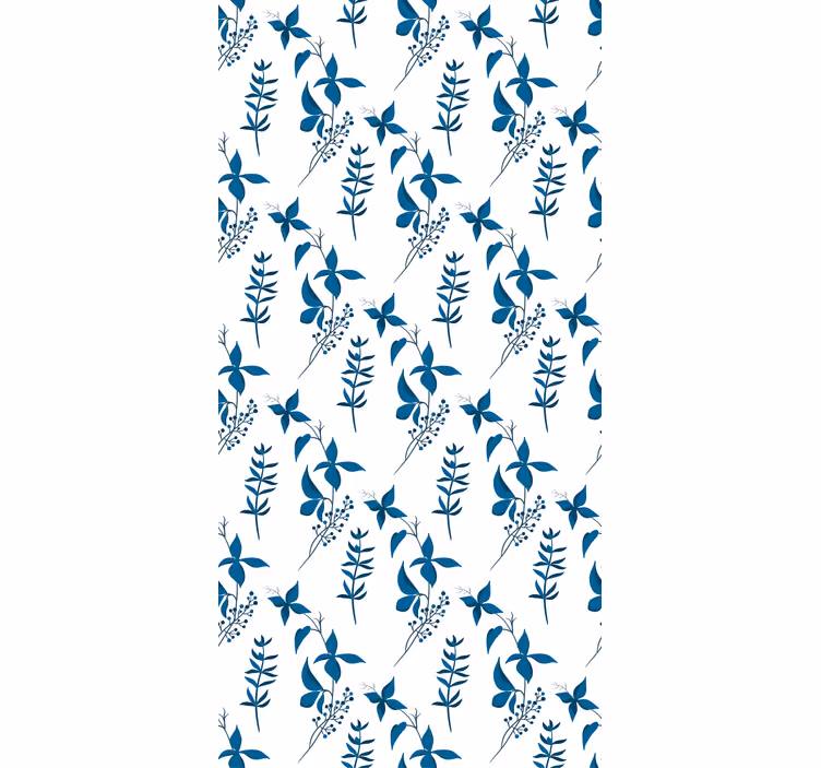 Blue flower pattern blind - TenStickers