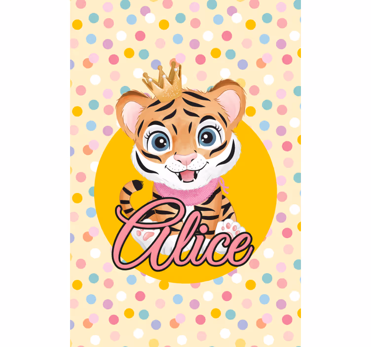 Custom baby tiger kids roller blind - TenStickers