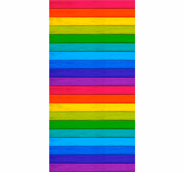Rainbow wooden planks textured roller blind - TenStickers