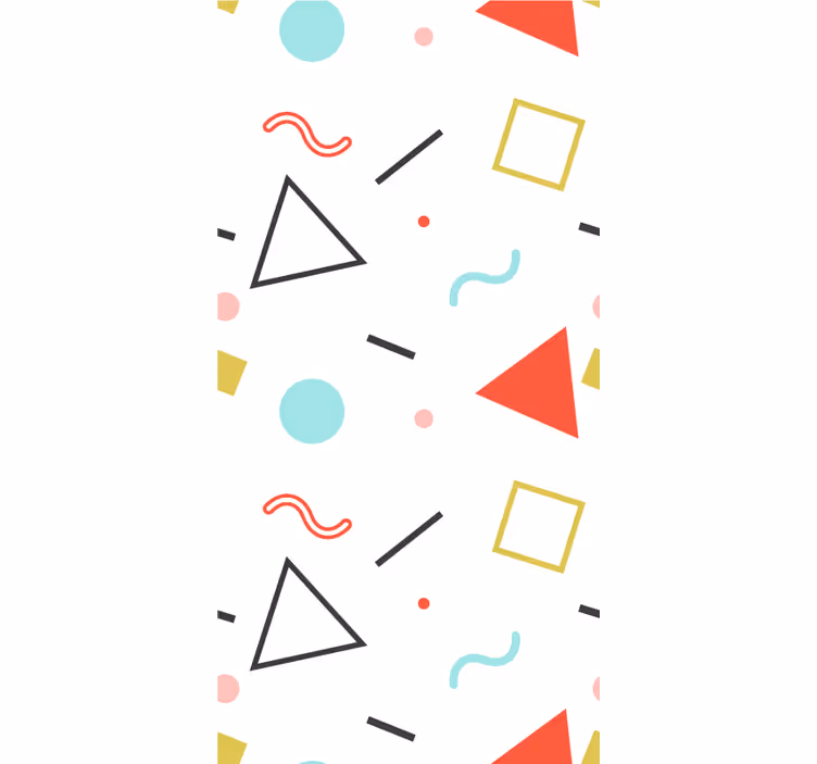 Minimalist geometric shapes modern roller blind - TenStickers