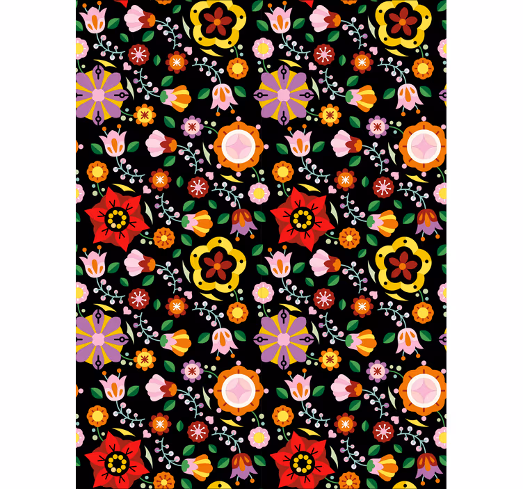 Polish folklore patterns Flower blind - TenStickers