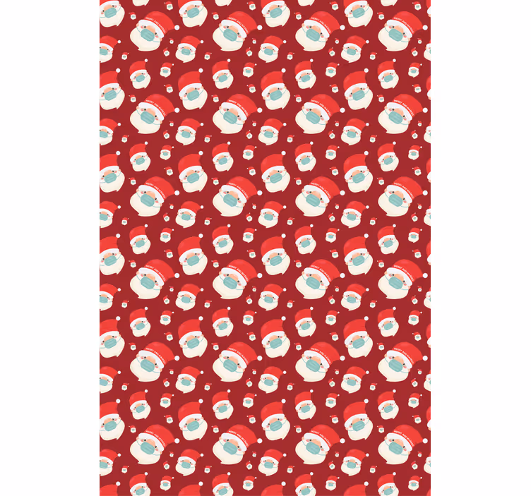 Santa faces with mask fun roller blind - TenStickers