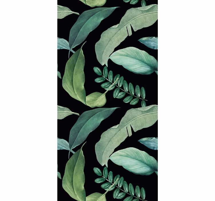 Lush Greenery Design roller blind flowers - TenStickers