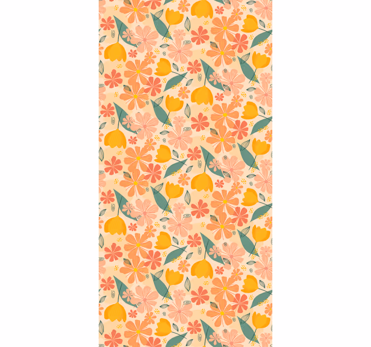 Floral Design Motif roller blind flowers - TenStickers