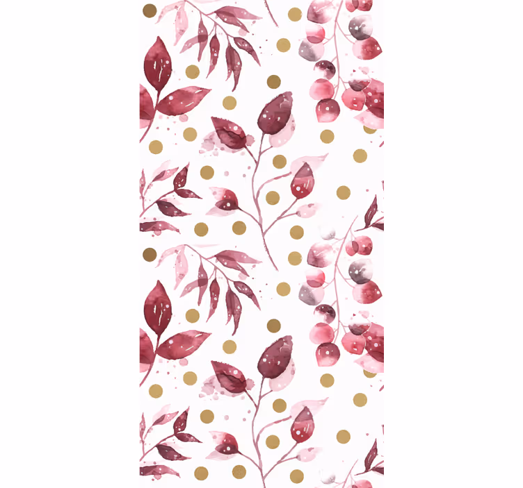 Floral Dot Pattern roller blind flowers - TenStickers