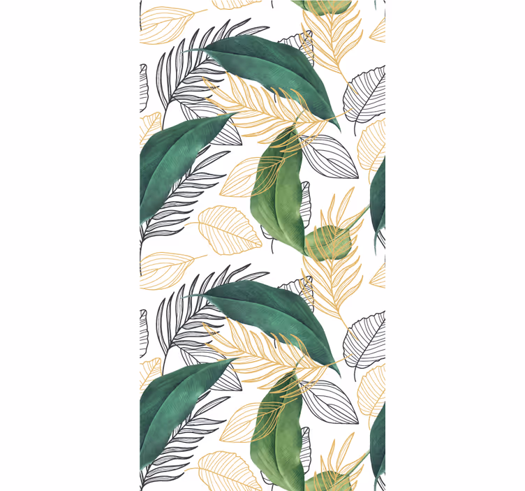 Lush Greenery Leaves roller blind flowers - TenStickers