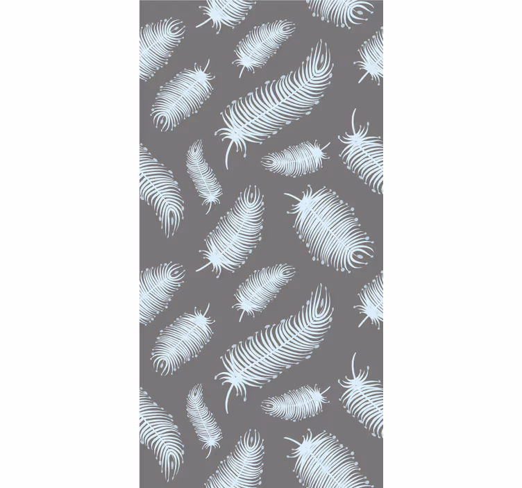 Feather pattern design Grey roller blind - TenStickers