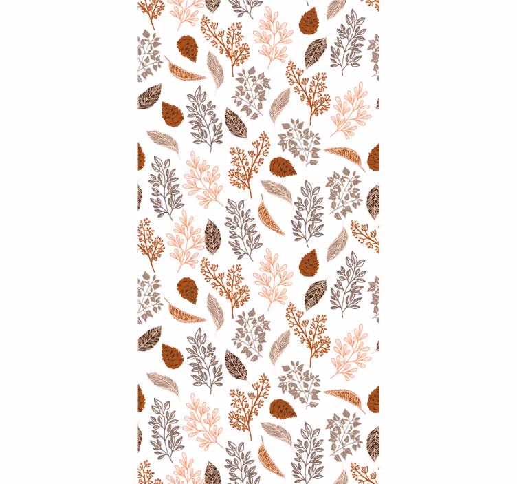 Autumn brown pattern roller blind flowers - TenStickers