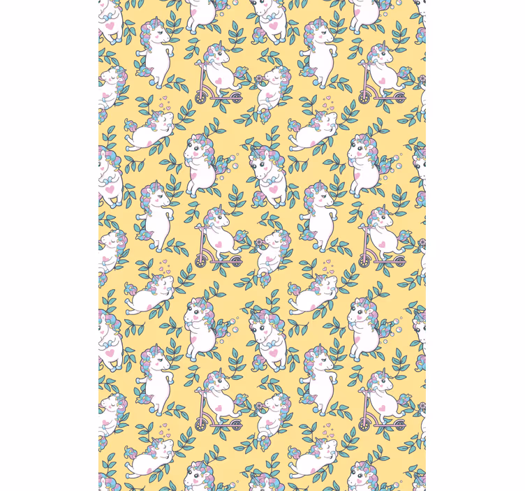 Baby unicorns playing kids roller blind - TenStickers