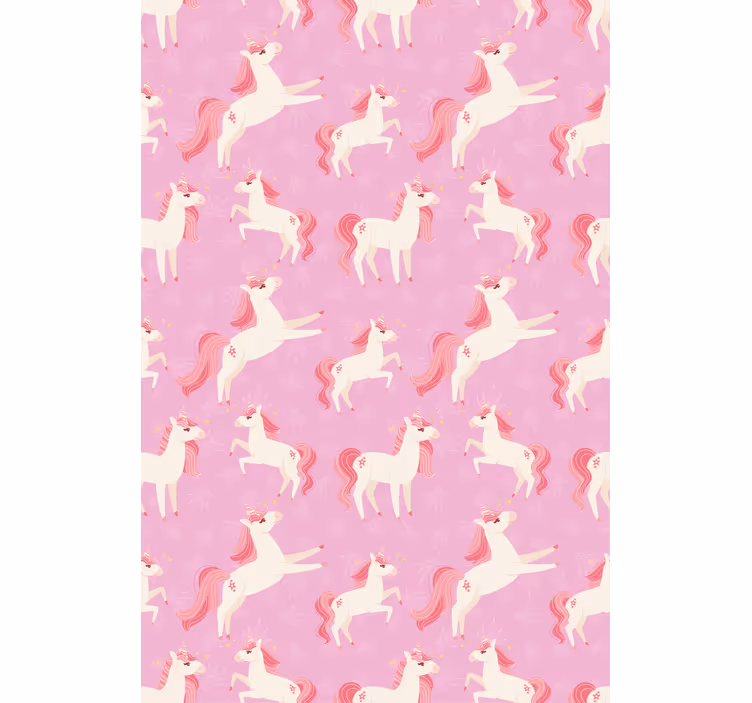 Pink unicorn fantasy kids roller blind - TenStickers