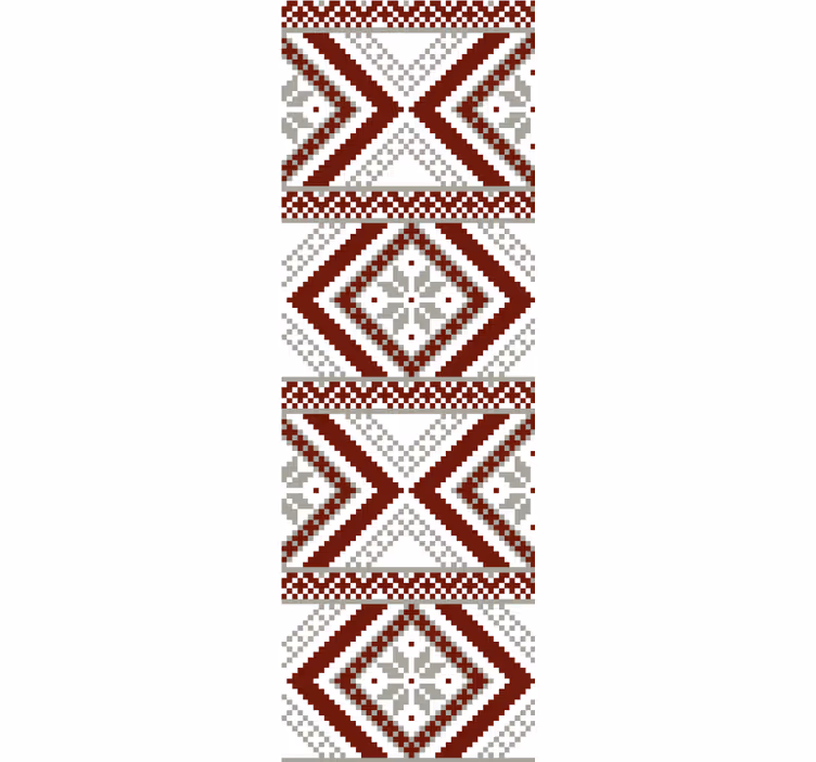 Geometric textile pattern textured roller blind - TenStickers