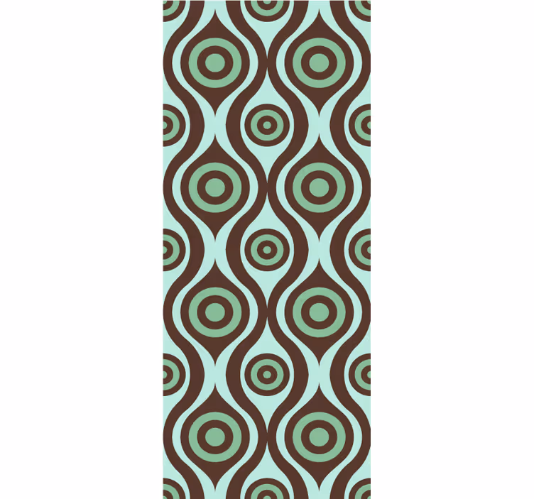 Irregular shapes 70's pattern roller blind - TenStickers