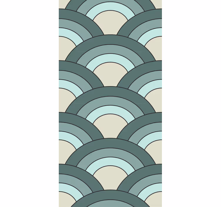 Curved Pattern Design modern roller blind - TenStickers