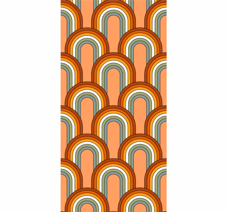Retro arch patterns vintage roller blind - TenStickers