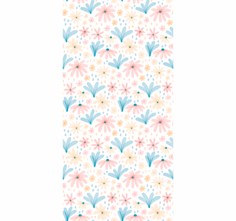 Floral Daisies Pattern roller blind flowers - TenStickers