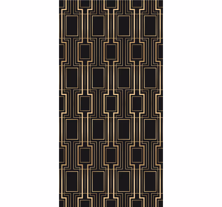Golden and black deco pattern Elegant blind - TenStickers