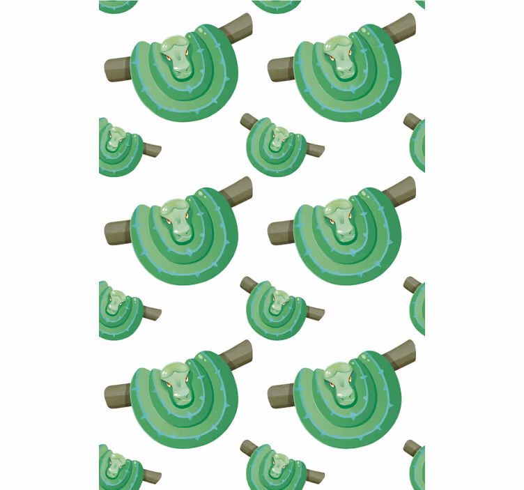 Green Snake Design animals roller blind - TenStickers