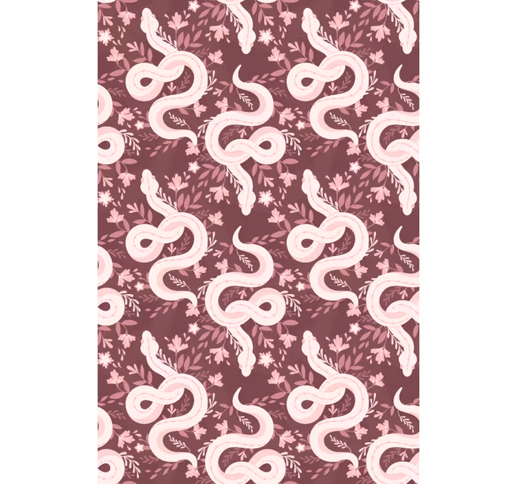 Coiling Serpents Floral animals roller blind - TenStickers