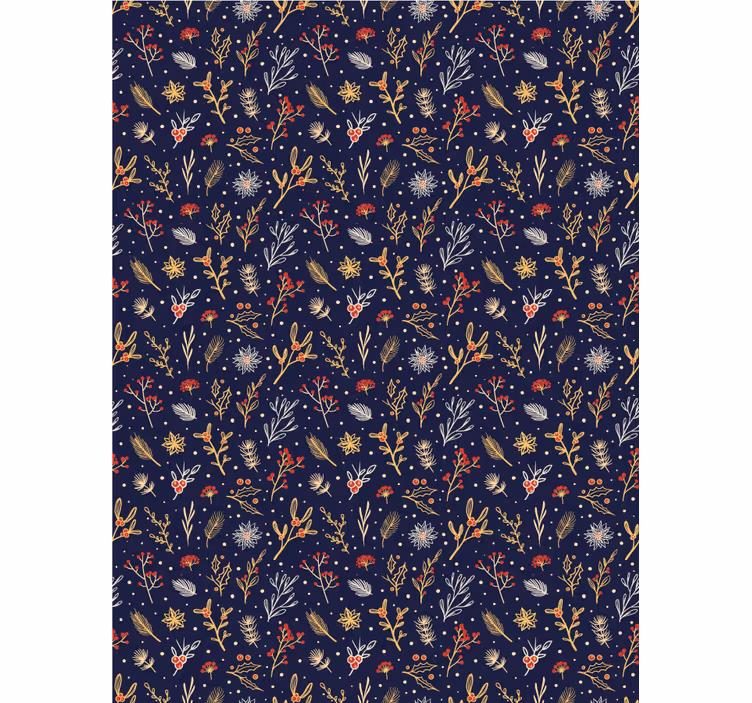 Floral Nature Pattern roller blind flowers - TenStickers