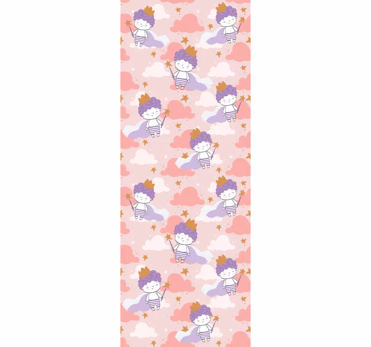 Cuddly princesses and clouds kids roller blind - TenStickers