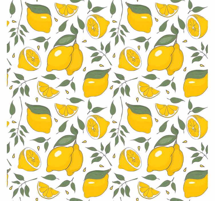 LEMONS AND SLICES roller blind fruits - TenStickers