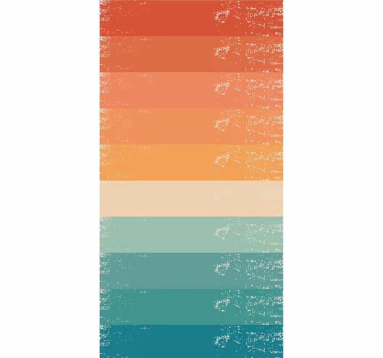 Retro striped rainbow Vintage roller blind - TenStickers