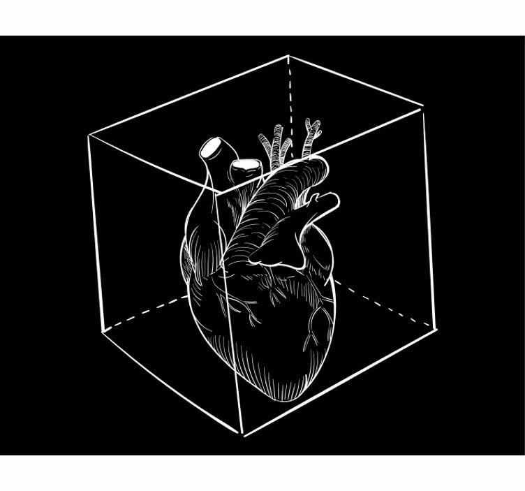 Heart Anatomy Illustration fun roller blind - TenStickers