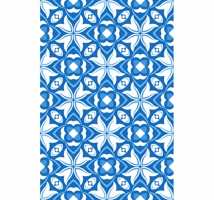 Intricate Blue Motif textured roller blind - TenStickers