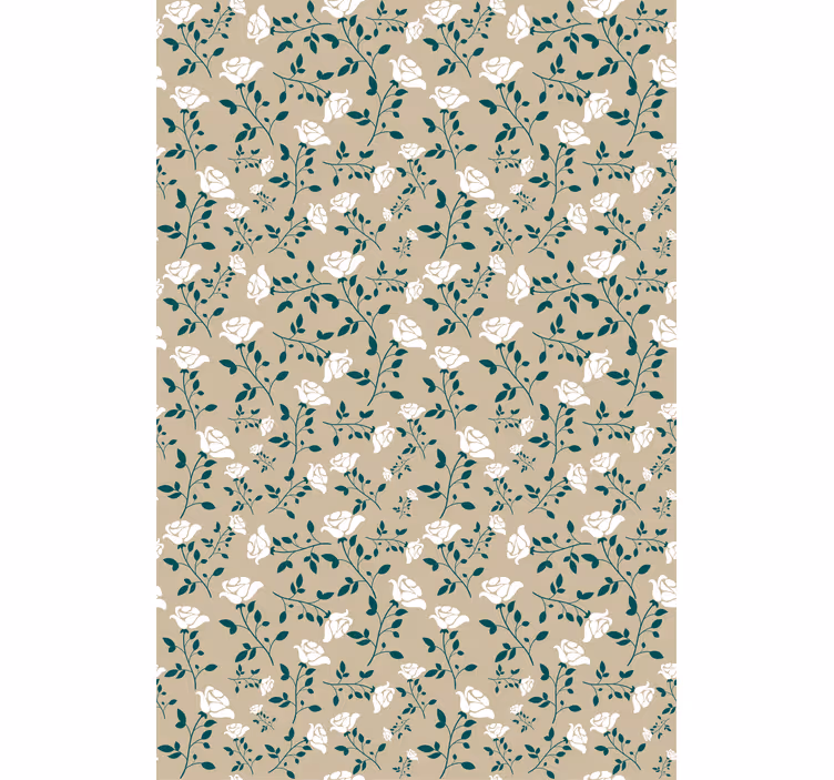 Gentle Botanical Motifs roller blind flowers - TenStickers