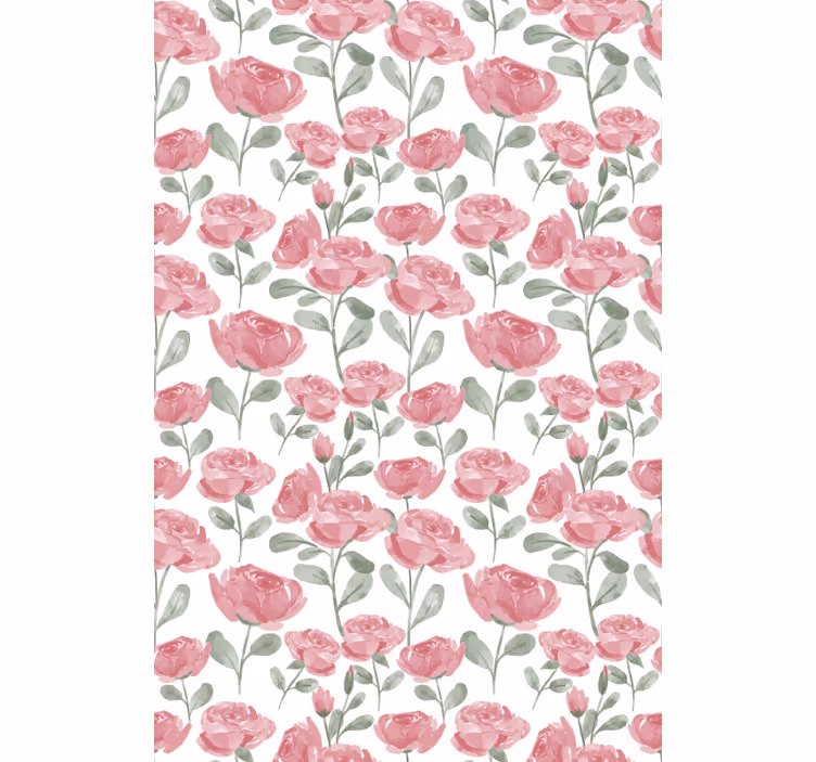 Aquarella roses roller blind flowers - TenStickers
