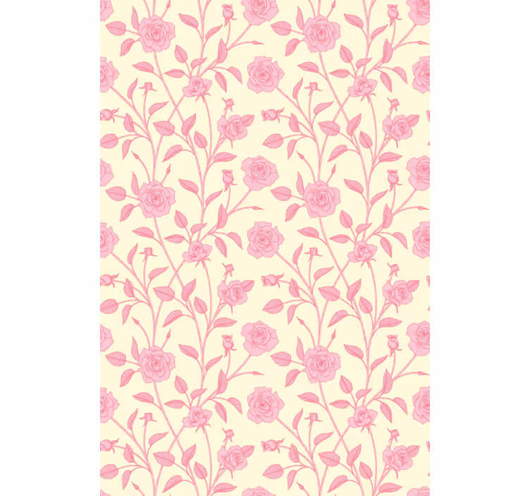 Pink Rose Floral roller blind flowers - TenStickers