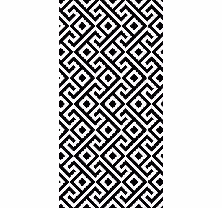 Black and white shapes Original roller blind - TenStickers