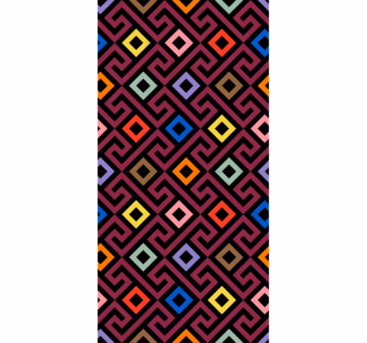 Original roller blind with geometric diamond design - TenStickers