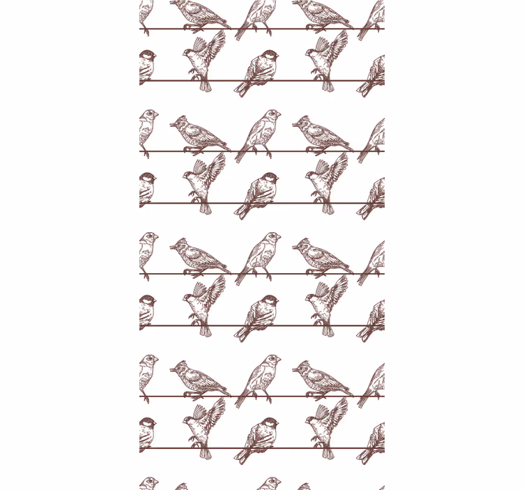 Avian Perched on Limbs roller blind flowers - TenStickers