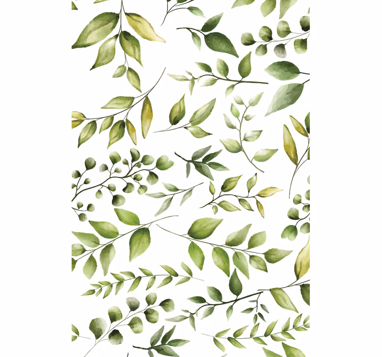 Stylish Greenery Pattern roller blind flowers - TenStickers