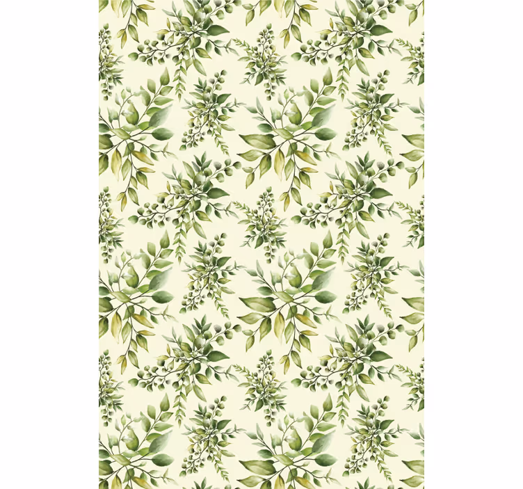 Lush Greenery Pattern roller blind flowers - TenStickers