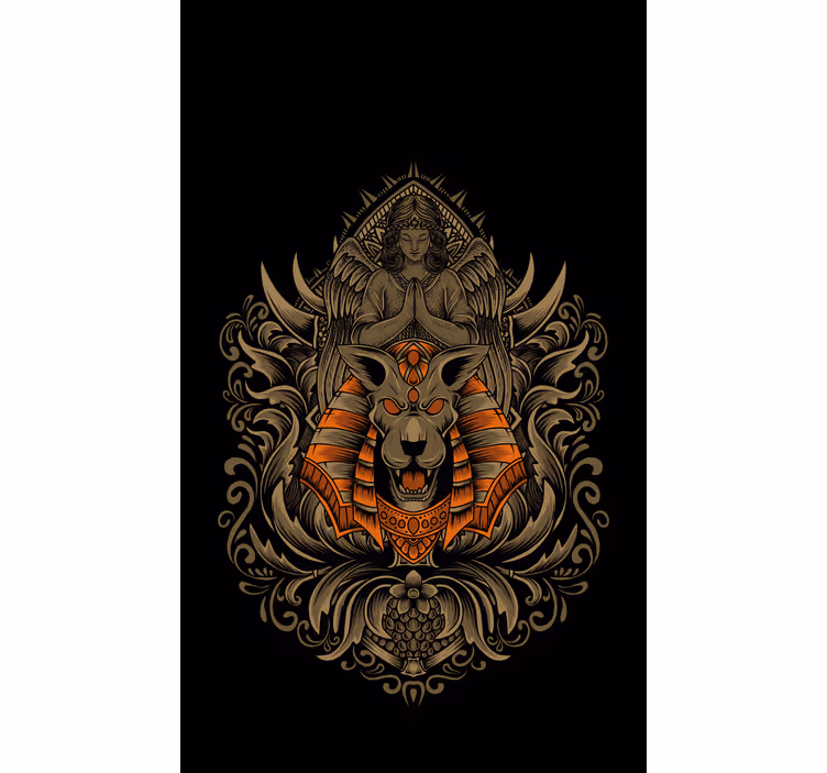 Lion Head Design roller blind - TenStickers