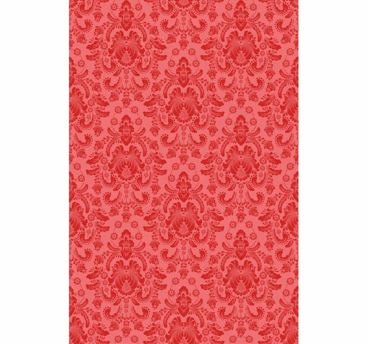 Red baroque motif traditional roller blind - TenStickers