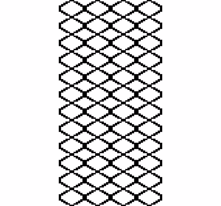 Black geometrical diamonds Master bedroom blind - TenStickers