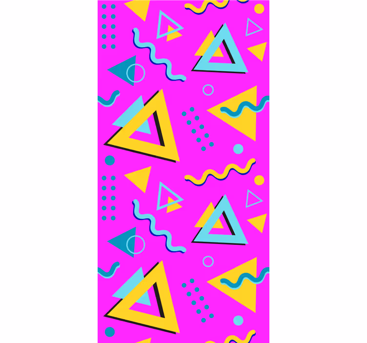 Retro triangles pattern vintage roller blind - TenStickers