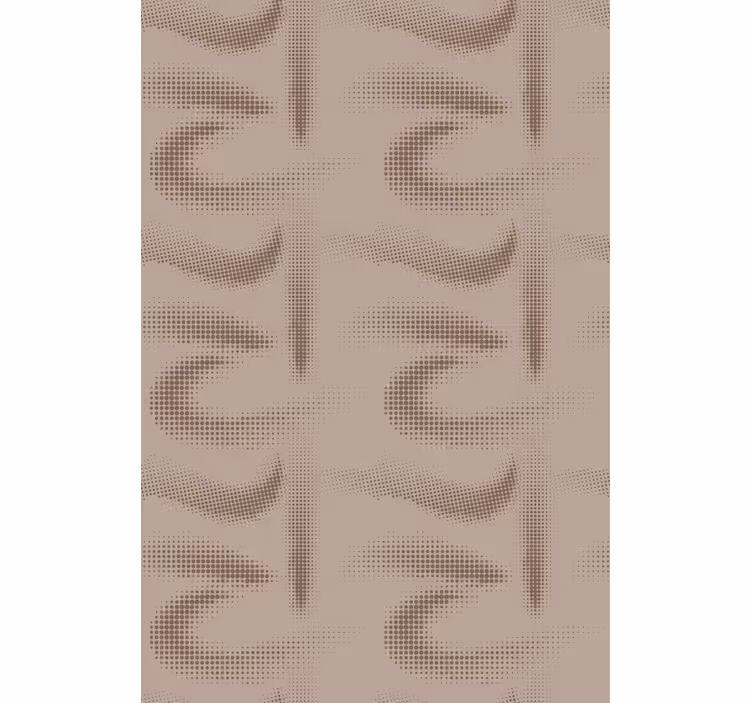 Brown curved patterned textured roller blind - TenStickers