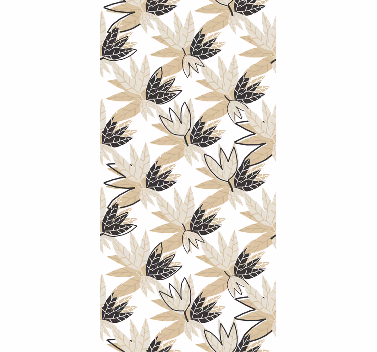 Stylish Leaf Motif roller blind flowers - TenStickers