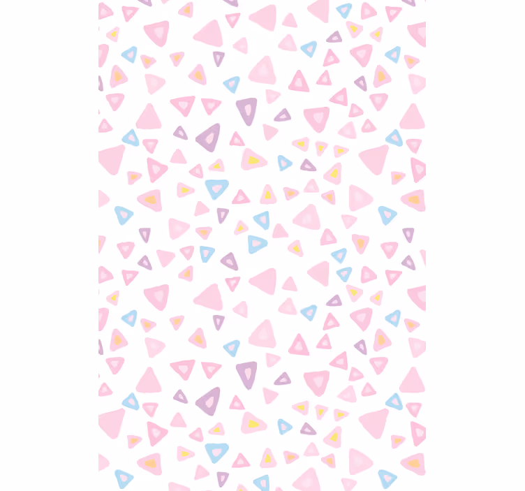 Pink triangle patterns kids roller blind - TenStickers