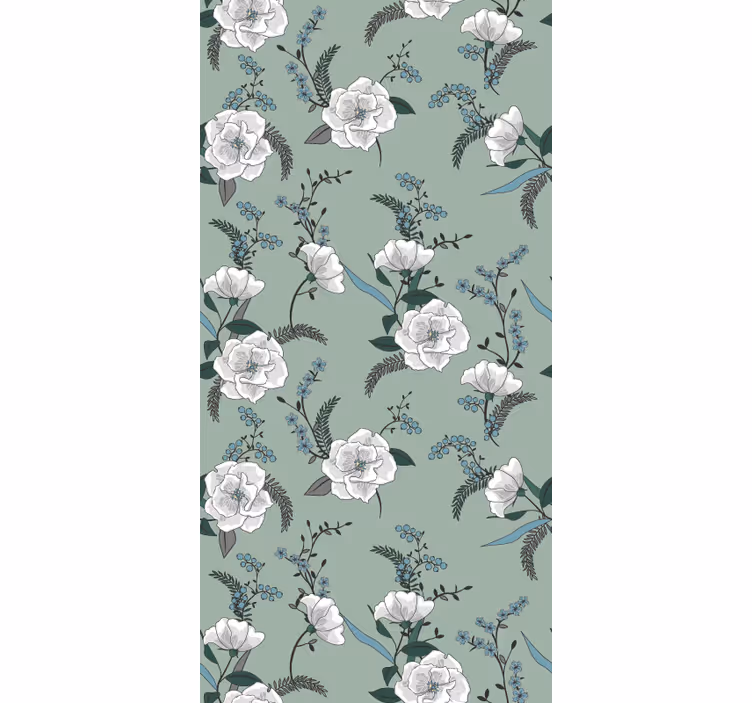 Beautiful white magnolia Flower blind - TenStickers