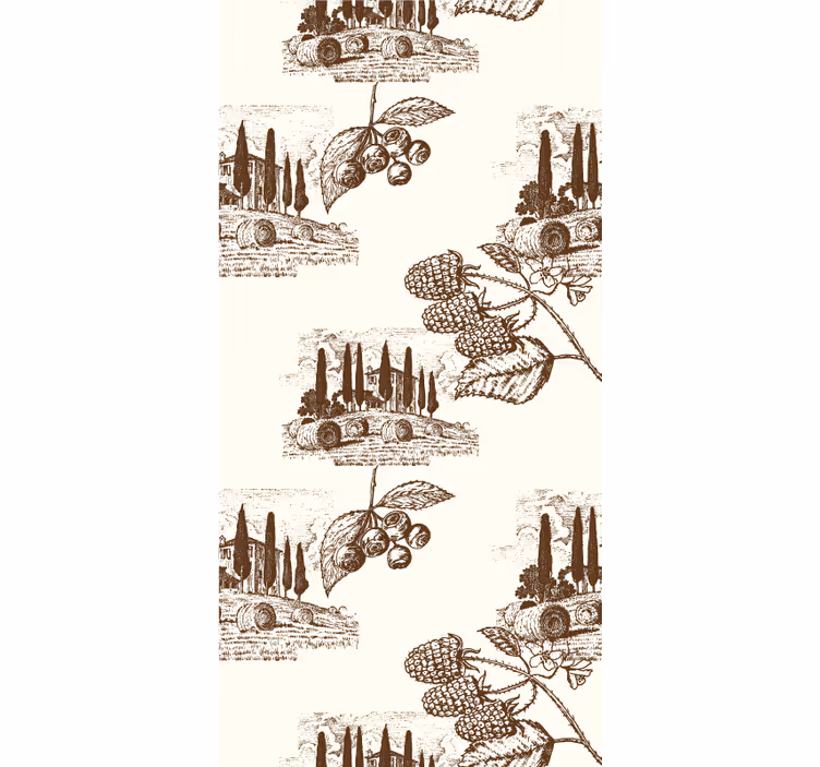 Elegant Grapevine Pattern vintage roller blind - TenStickers