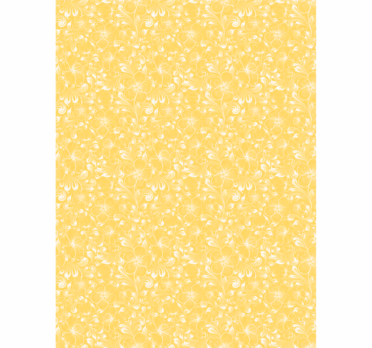 Delicate yellow motif floral roller blind - TenStickers