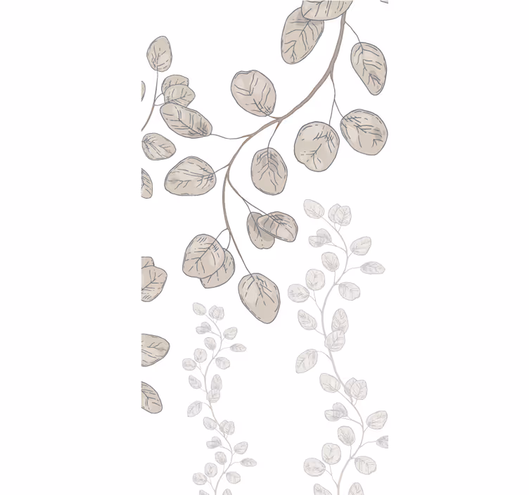 Thin leaves pattern roller blind flowers - TenStickers