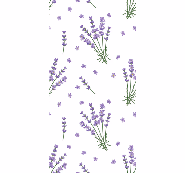Roller blind flowers lavender floral design - TenStickers