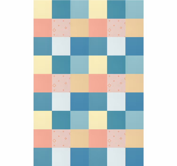 Colorful Square Pattern textured roller blind - TenStickers